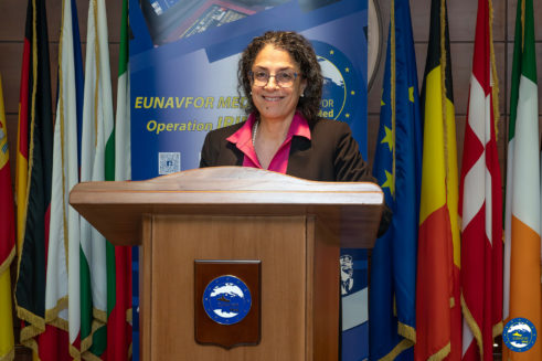 Stephanie KOURY, Deputy Special Representative for Political Affairs for Libya and Acting Head in the United Nations Support Mission in Libya (UNSMIL), visited Operation IRINI Headquarters