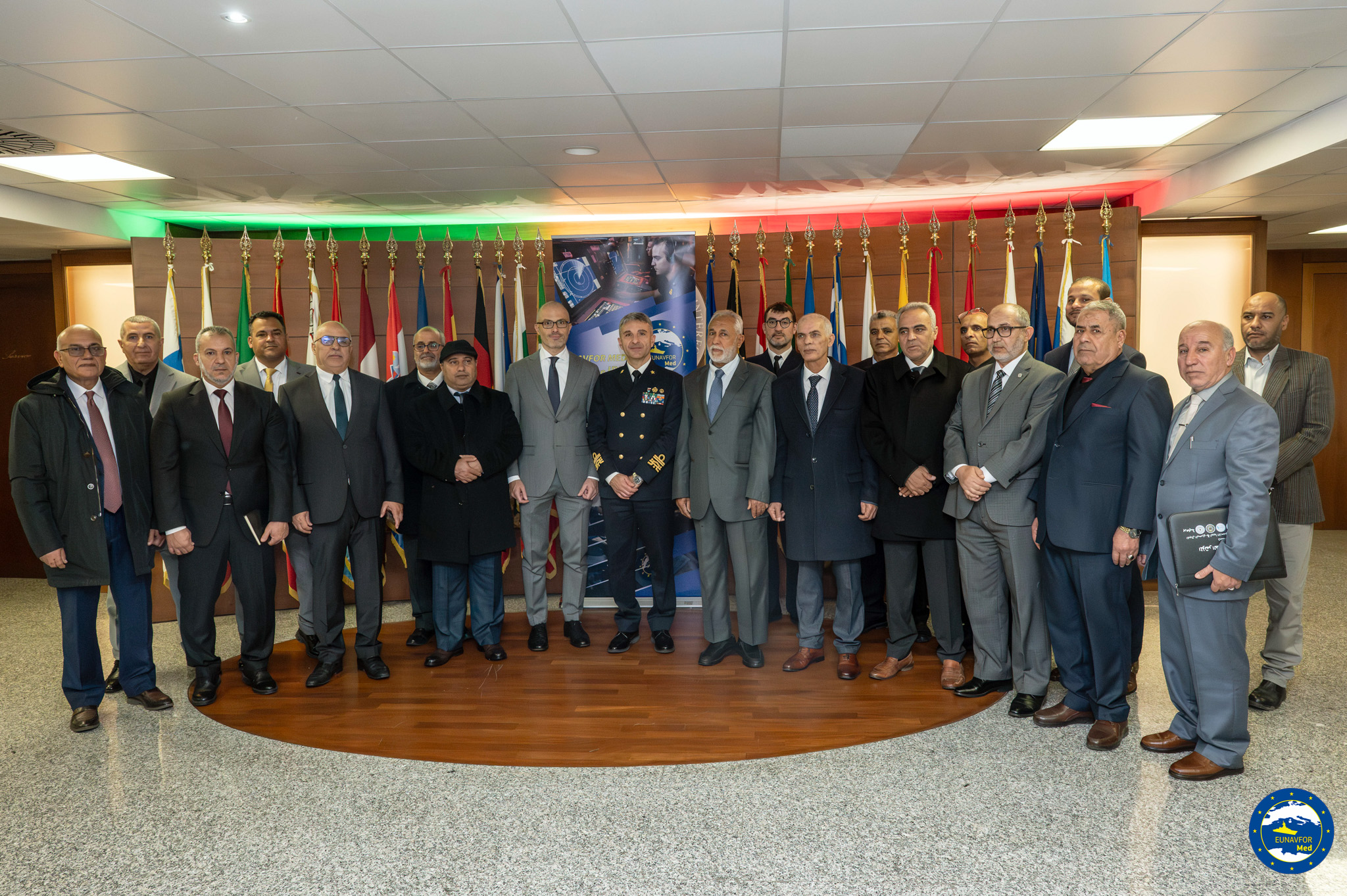 Technical meeting of EUNAVFOR MED IRINI with a delegation of the Libyan military authorities to launch Capacity Building and Trainings opportunities