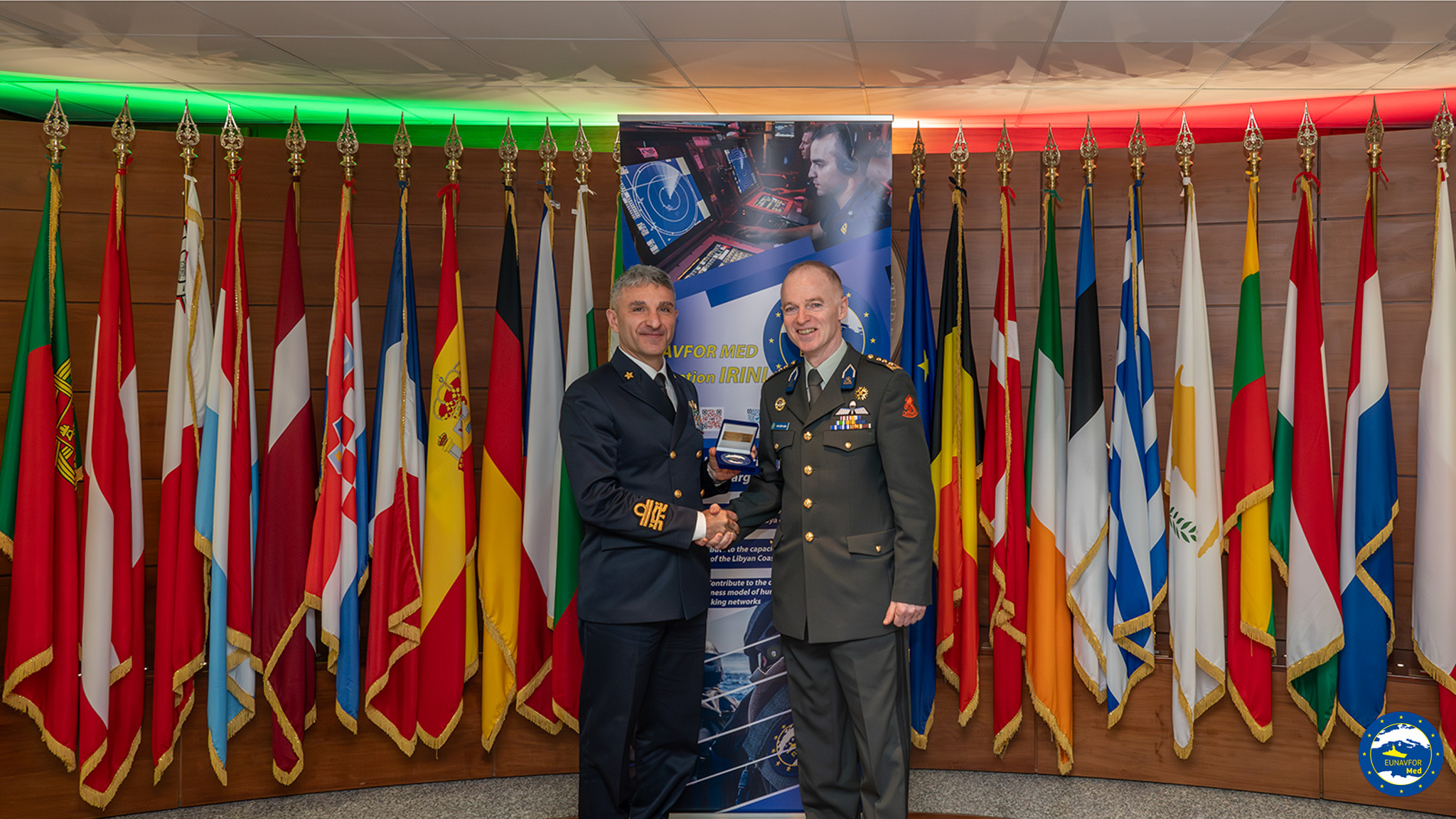 Visit of Director General of the European Union Military Staff (EUMS), Lieutenant General VAN DER LAAN to IRINI Operational Headquarters