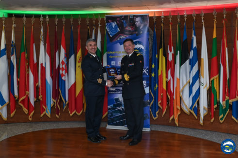 Visit of the Head of International Relations of the Belgian Navy, Rear Admiral Carl GILLIS to IRINI Operational Headquarters.